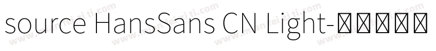 source HansSans CN Light字体转换